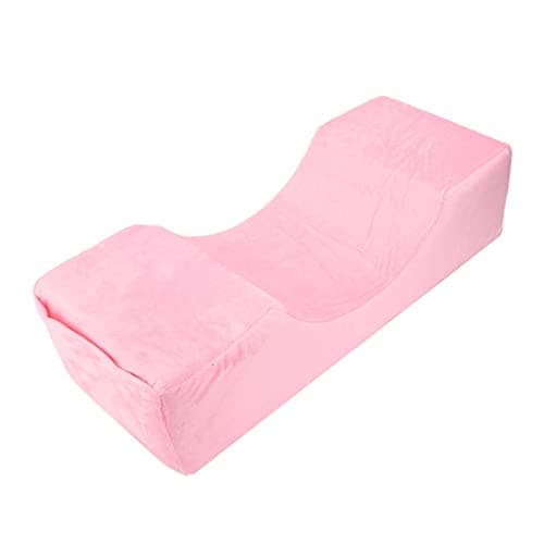 Agatige Lash Pillow for Lash Extensions, U Shape Soft Neck Pillow Beauty Makeup Eyelash Extension Neck Rest Curve Lash Eye Head Neck Bed Pillow Cushion for Salon Beauty Making up Tool (Pink)