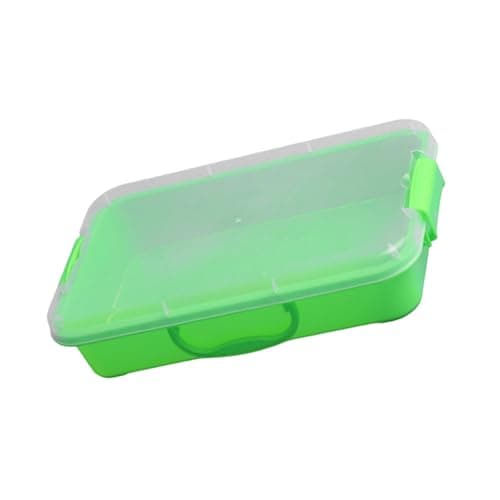 Pffiocix Stackable Sand Tray Set with Lid Stickers, Portable, Green