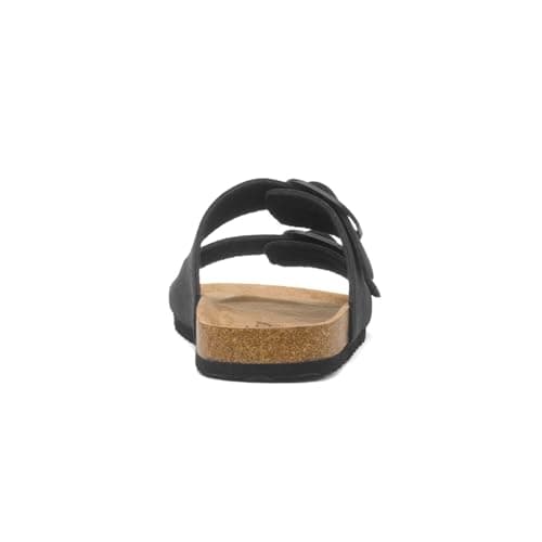 Lilley Womens Black Double Buckle Mule Sandal - Size 5 UK - Black — view 5