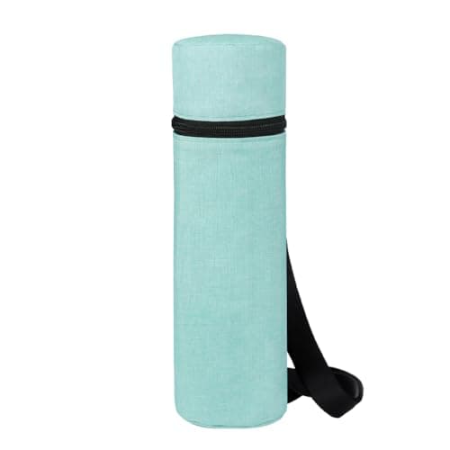 Aosbos Wine Cooler Bag, 750ml Single Water Bottle Carrier with Shoulder Strap, Padded Insulated Small Cool Bags Sling for Beach, Picnic, Travel – Gift Pouch for Wine Lovers, 12.2" x 3.9"