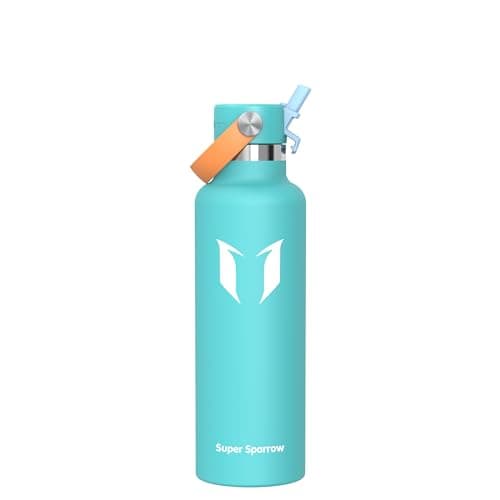 Sparrow Insulated Water Bottle 750ml FlipFlow Metal Drinks Bottle Straw