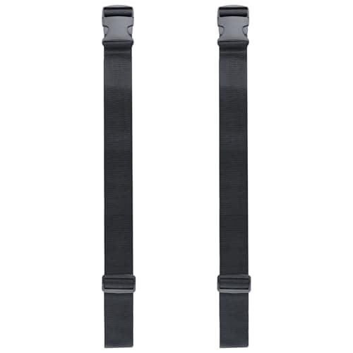 Heavy Duty Luggage Straps for Suitcases Packing Belts Travel Accessories Adjustable Bag Strap 2 Pack (Black) — view 2