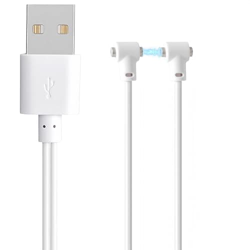 Universal Magnetic Charging Cable for Massagers, USB-A Fast Charging Cable Replacement Charger with Adjustable charging port for Personal massager & Rose and Other Rechargeable Toys (1-Pack)