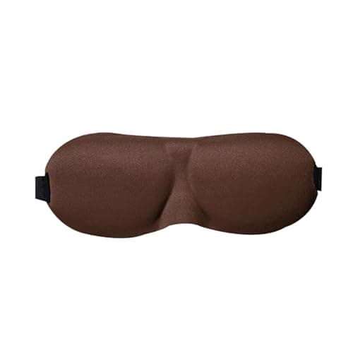 Van Der Lin 3D Eye Mask Sleep Soft Padded Blindfold Shade Sleeping Aid Night (Brown (1PC))