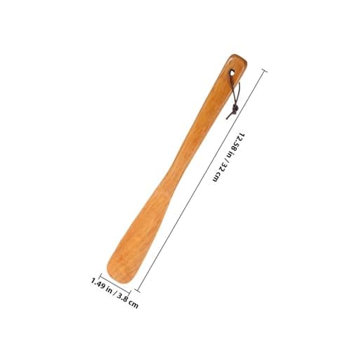 NESTINGHO Wooden Travel Shoe Horn Long Handle Bamboo Handle Comfortable Grip Simple Design for Men Women Seniors Shoes — view 2