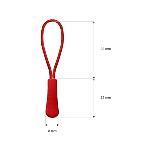 Zipper Pulls Zip Extension Zipper Tag for Clothes Backpacks Traveling Case Handbag Purse Zipper Replacement Tag Tents (Red R2054, 9 Pieces) — view 3