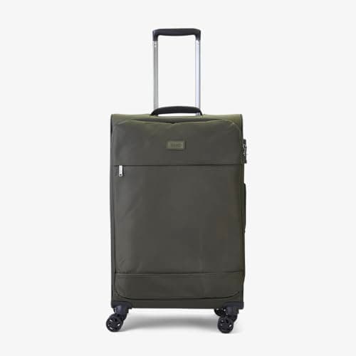 Rock Paris Medium 56L Soft Shell Suitcase - Olive Green — view 2
