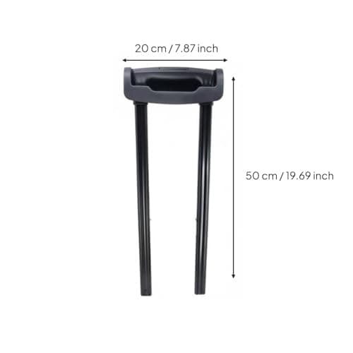 Ronyme Luggage Handle Telescopic Pull Rod Replacement Trolley Assembly Suitcase Accessory Adjustable Repair Kit DIY Installation Suitable for Frequent Travel Home Repair Use, 22 Inch, G020 Black — view 3