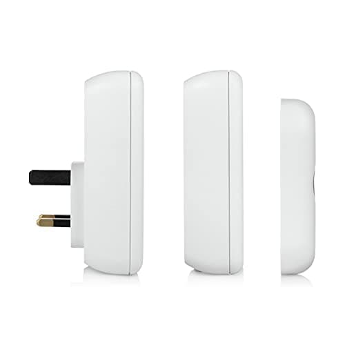 Byron Wireless Doorbell Set, Portable Battery-powered Chime & Plug-In Chime, 150m Range in open field, 16 Melodies, DBY-22314UK — view 4