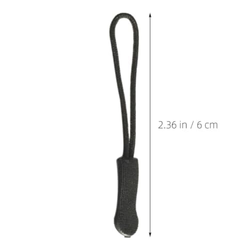 Black Zipper Pull Tabs 20 Pack for Coat, Backpack, Handbag — view 6