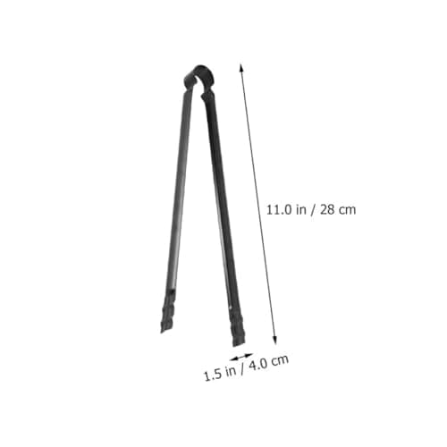 Angoily 4pcs Ergonomic Iron Charcoal BBQ Tongs with High Friction and Labour Saving Grip, for Backyard Barbecue and Camping Outdoor Charcoal Clamps and Barbecue Tools — view 2
