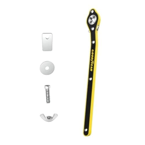 Goodyear Ratchet Wrench Jack Handle, 34cm Scissor Jack Handle with Swivel Head & Universal Adapter, Heavy-Duty Steel, Anti-Corrosion, for Car, SUV, Van Tyre Change (Under 2 Tonnes) — view 5