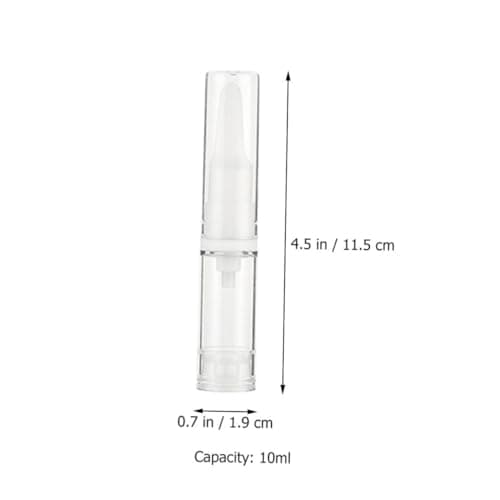 LRXIYODE 6pcs 10ml Compact Lotion Pump Bottles Reusable Travel Size Cosmetic Containers for Foundation Essence Moisturiser — view 2