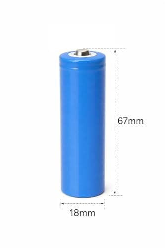 3.7V Rechargeable Battery, 3000mAh, Button Top, 2 Pack — view 2