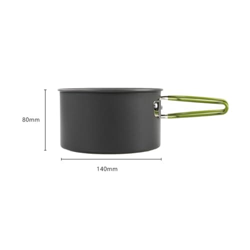 BRAVECOW Camping Cookware Set Outdoor Non stick Tableware Camping Cooking 3-4 Persons Hiking Frying Pan Portable Stove Backpacking Picnic Kitchen Utensils Spoons Pot Bowls — view 6