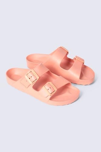 Animal Shore Women's Sliders - Lightweight Slip-On Sandals with EVA Cushioning - Spring Summer, Beach, Walking & Outdoors Coral 5 — view 2