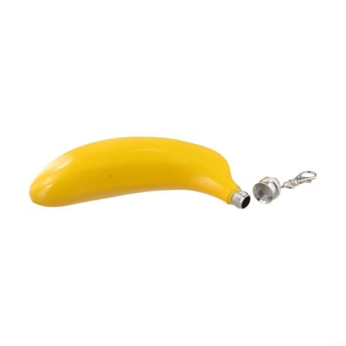Zeroupshop Banana Shaped Hip Flask 5Oz 304 Stainless Steel Fruit Wine Pot With Funnel For Camping Hiking Fishing Outdoor Travel Yellow(yellow) — view 5