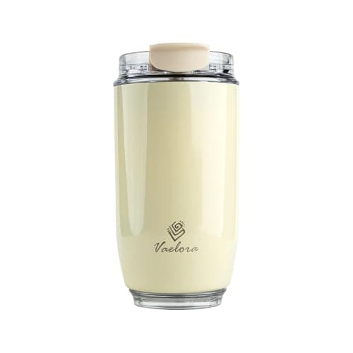 VAELORA Coffee Cup, Vacuum Insulated Stainless Steel Thermal Flask 350ml