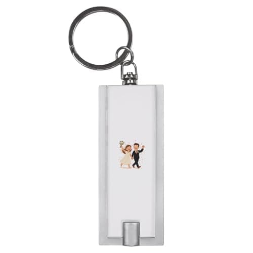 Azeeda 'Happy Wedding Couple' LED Keyring Torch (KT00045089)