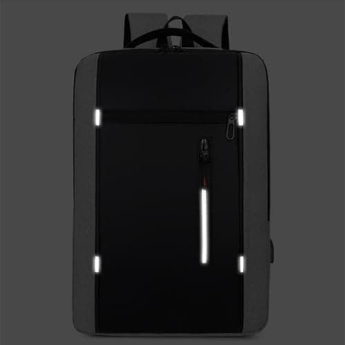Unisex Women Men USB Charging Backpack Business Laptop Rucksack for Work Travel Commute Waterproof Slim Bag with External Charger Port Ergonomic Practical Carry Option for Adult Office Daily Use — view 5