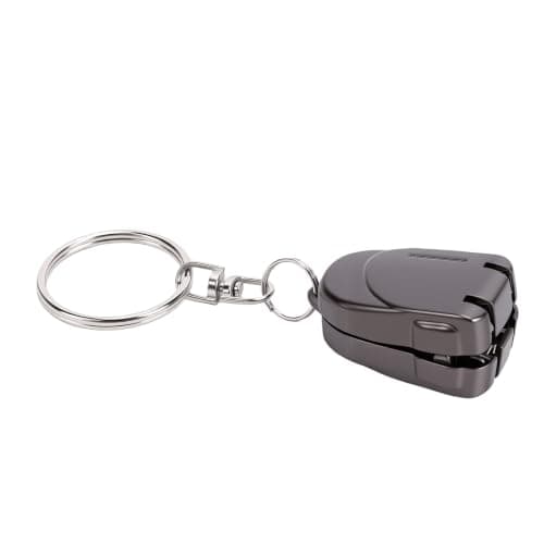 Yinhing Travel Folding Nail Clipper Collapsible Nail Clipper Stainless Steel Keychain Design with Zinc Alloy Handle for Travel Backpack Pocket (Silver Black) — view 4