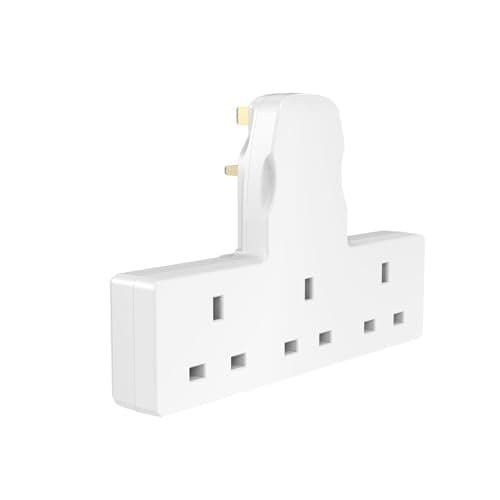 Triple Adapter Plug Extension Socket Uk Multi Plug Adaptor 3 Way Plug Adapter (3WAY BOARD) white