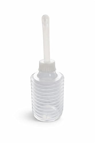 Travel Douche Bottle, Portable Personal Hygiene Cleansing Kit, Clear Plastic with Nozzle Applicator