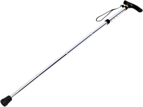 2 PCS Walking Stick Folding Extendable Walking Cane, Anti-Slip Rubber Tip, Adjustable Mobility Aids Portable Lightweight Flexible and Durable Telescopic Walking Stick for Elderly Disabled Men Women — view 2