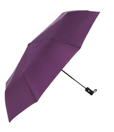 UK-UNIQUE Windproof Travel Umbrella - Compact, Light, Automatic, Strong and Portable - Wind Resistant, Small Folding Backpack Umbrella for Rain - Men and Women (Mulberry)