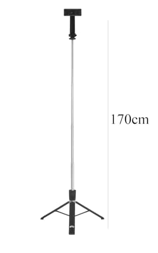 Selfie Stick Tripod with Wireless Bluetooth Remote – Extendable 170cm Phone Tripod Stand, Lightweight & Portable for Travel, Vlogging, Selfies, Compatible with iPhone & Android Phones — view 2