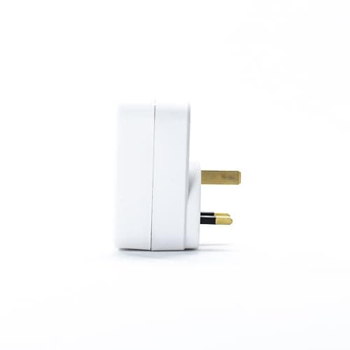 STATUS Multi USB Plug Adapter White, 2 Port USB Adaptor Plug Through, S2USBPTAWH1PK3 — view 3