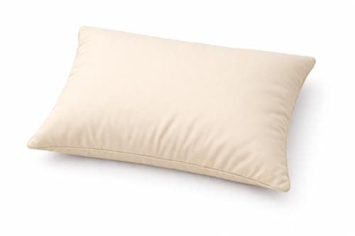 Small Travel & Camping Pillow Lightweight Compact Packaway Cushion Removable Washable Polyester Cover Soft Hollowfiber Sleeping Bag Pillow for Camping, Flights & Travel 38cm x 28cm (Cream)