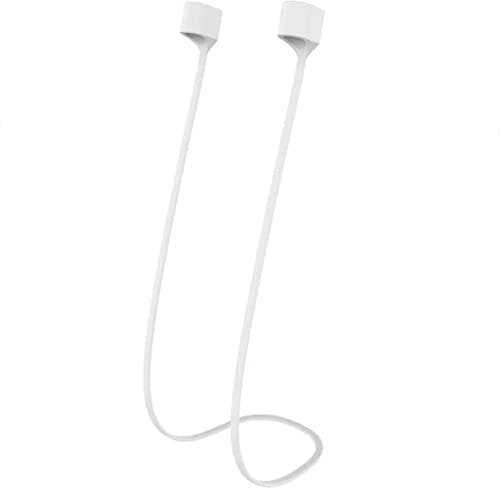 Headphone Magnetic Anti-lost Silicone Strap Neck Rope Sports Headphone Wire Cable Cord White Airpod pro
