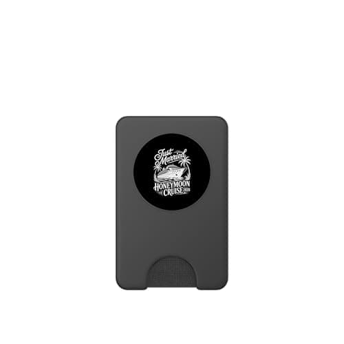 Women Just Married Honeymoon Cruise 2026 Palm Tree Travel PopSockets PopWallet for MagSafe — view 2