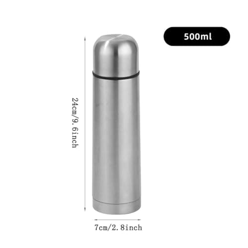 Insulated Thermal Bottle With Cup Stainless Steel Coffee Flask For Hot And Cold Drink,Vacuum Insulated Tumbler Water Bottle,Double Walled Sport Travel Mug (500ml) — view 2
