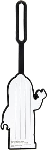 Lego Silicone Luggage Tag for Travel, Suitcase, Backpack, Summer Beach Bag - Hot Dog Man (52615) with writable Surface on Back for ID Identification. Measures Approx. 6.5" — view 2