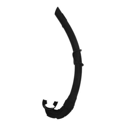 Foldable Swimming Snorkel Training Gear with Case, Black Silicone