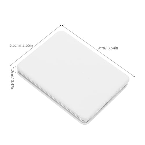 2pcs Compact Pocket Mirror with Leather Cover, Double Sided Folding — view 2