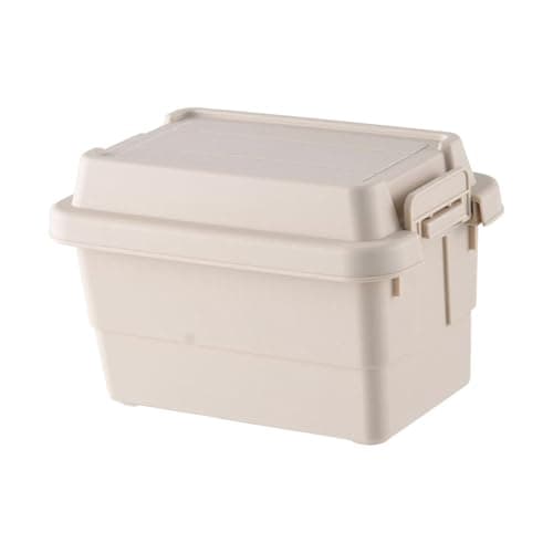 QUXVUIS Spacious Outdoor Storage Box Camping Travel Hiking Barbecue BBQ Car Trunk Organizer, Beige, Medium — view 3