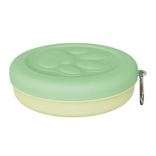 Pet Feeder Watering Can Travel Dog Bowl with Lid Cover for Walking, Travel, Camping and Hiking Portable Cat Water Travel Dog Food Bowl with Lid