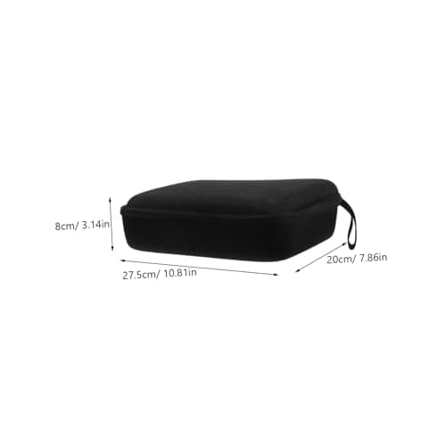 DINHEAROM Portable Eva Storage Case for Data Cables and Earphones Travel Case for Headphones and USB Adapters Gym Organizer Bag Black — view 2