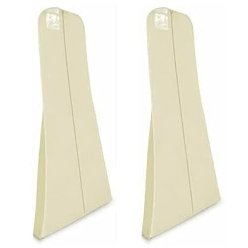 Pack OF 2 X CREAM 72"Breathable Wedding Long Dress Cover Suit Cover Prom Gown Garment Clothes Bag