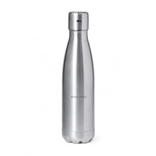 Personalised 500ml Smart Temperature Display Thermal Bottle - Double Wall Stainless Steel Vacuum Insulated Water Bottle with Rechargeable Touch Screen Lid