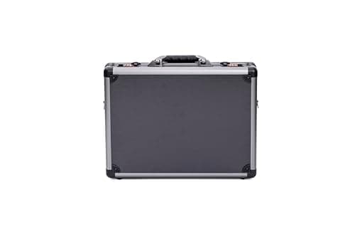 AR BRAND EST. 2021 Aluminium Briefcase Business Office Travel Work Laptop Attaché Bag (Black) Slim Design with Shoulder Strap (Black) — view 3