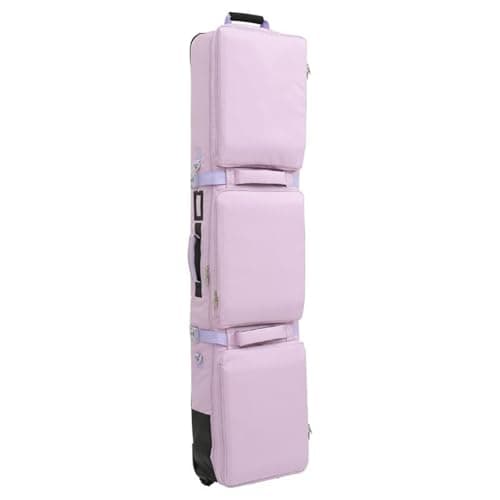 KJZQXYX Snowboard Bag,Fully Padded Snowboard Bag,Double Rolling Ski Bag, Foldable Wheeled Ski Bag, for Travel (Purple 175cm)
