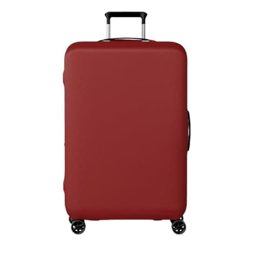 Mateju Solid Color Elastic Luggage Covers, Suitcase Cover for 18-32in Suitcase Protectors, Trolley Case Protective Anti-Scratch Washable Travel Suitcase Protector (Burgundy,L)