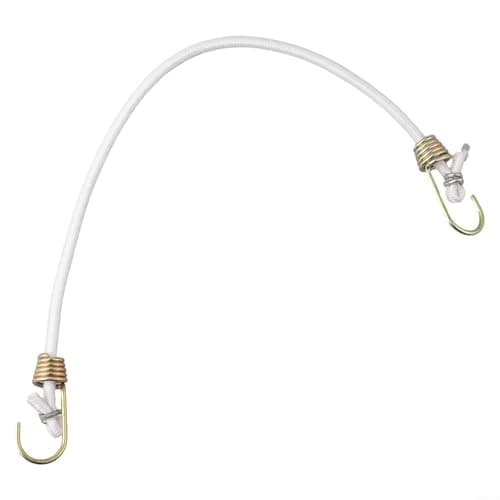 Heavy Duty Latex Bungee Cords 20 Pack, 30cm Elastic Luggage Straps with Hooks for Camping Gear, Hiking Backpack, Trailer, Canopy Tie Down Ropes(10PC White) — view 2
