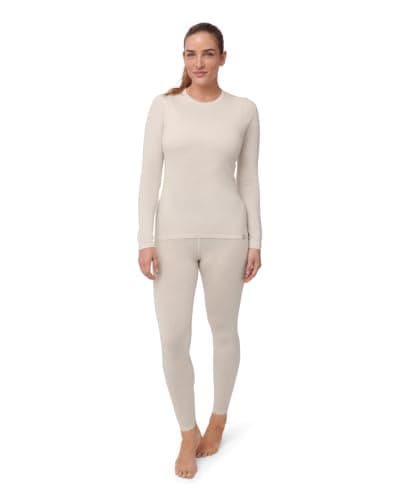 DANISH ENDURANCE Merino Wool Base Layers Women, Midweight 180 GSM, Offwhite, M
