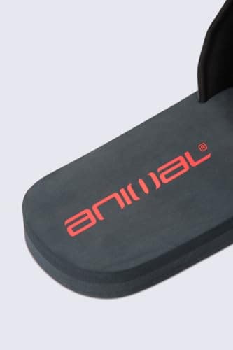 Animal Wave Mens Slider - Lightweight Casual Sandals with EVA Cushioning - Spring Summer, Beach, Pool, Walking & Outdoors Charcoal 9 — view 6
