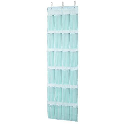Amazon Basics Over-the-Door Organiser with 24 Pockets, Jade Green, 47 x 6.3 x 165 cm